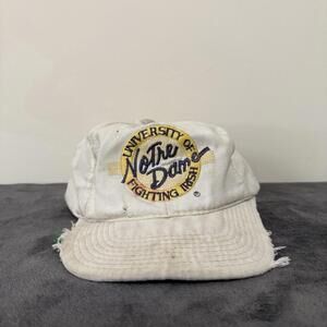 Vintage Notre Dame Fighting Irish Hat The Game USA Rare Snapback Distressed Cap